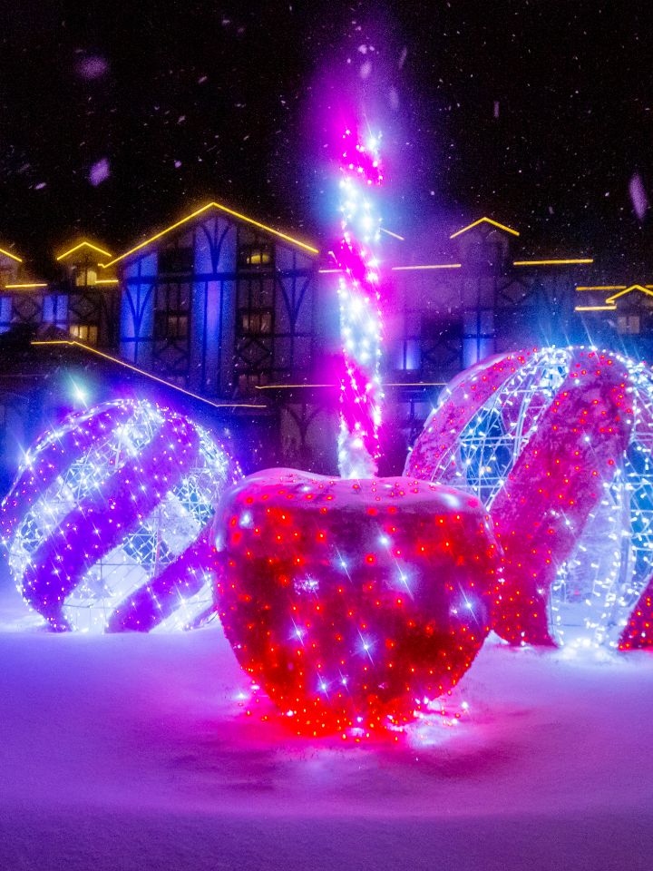 Holiday lights outdoors