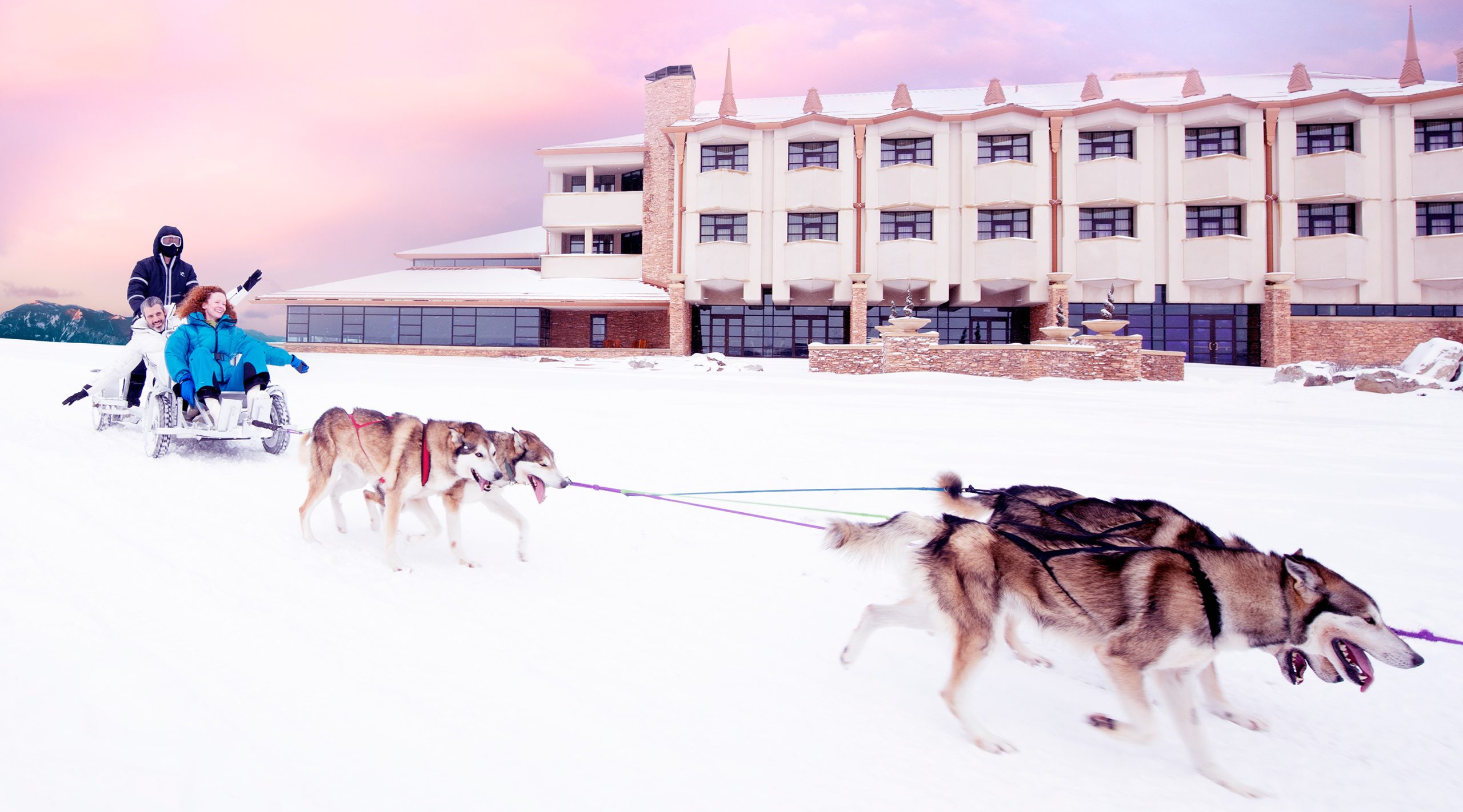 dogsledding at Nemacolin near Falling Rock