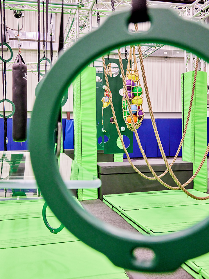 Ninja course at a gym