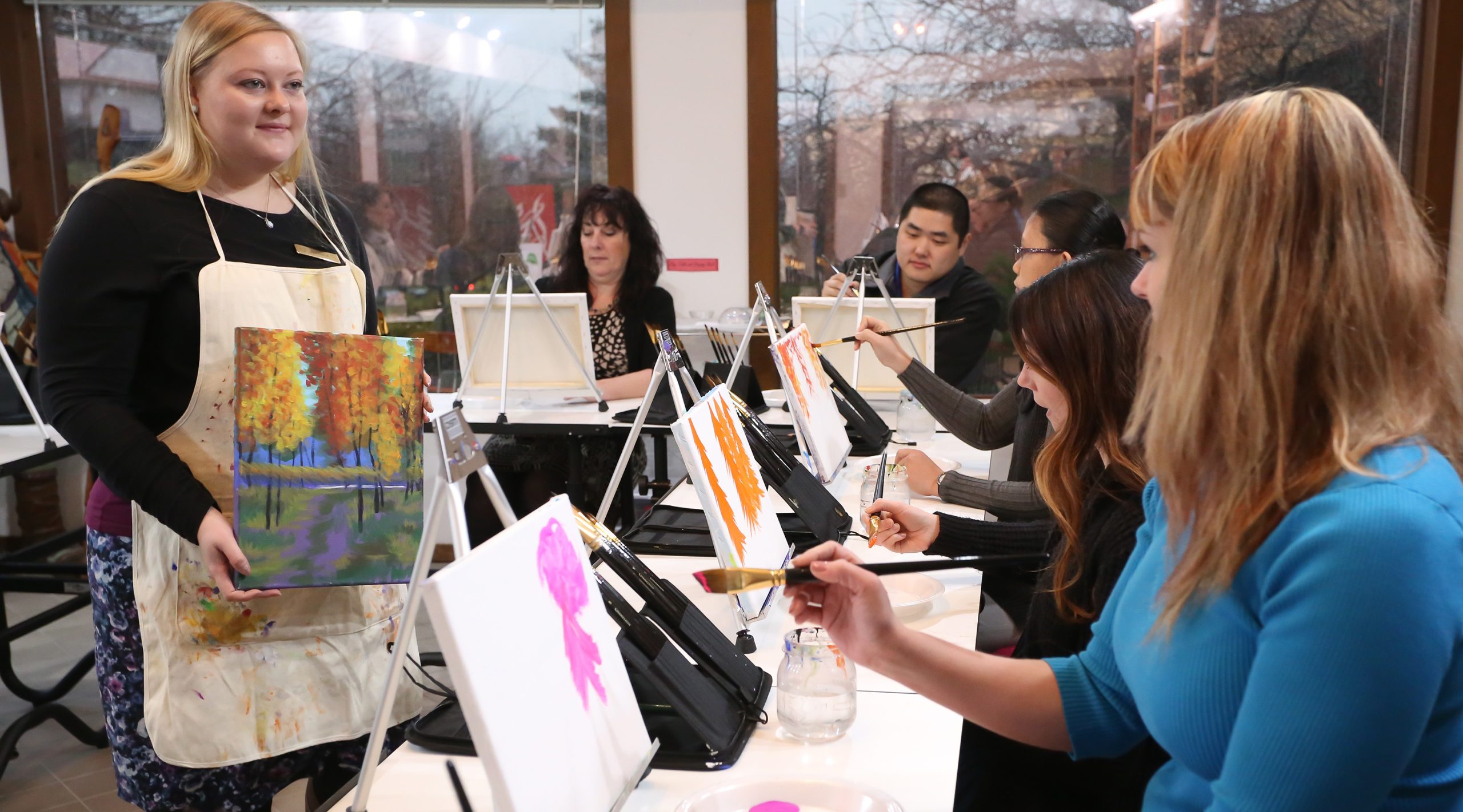team building art class at nemacolin