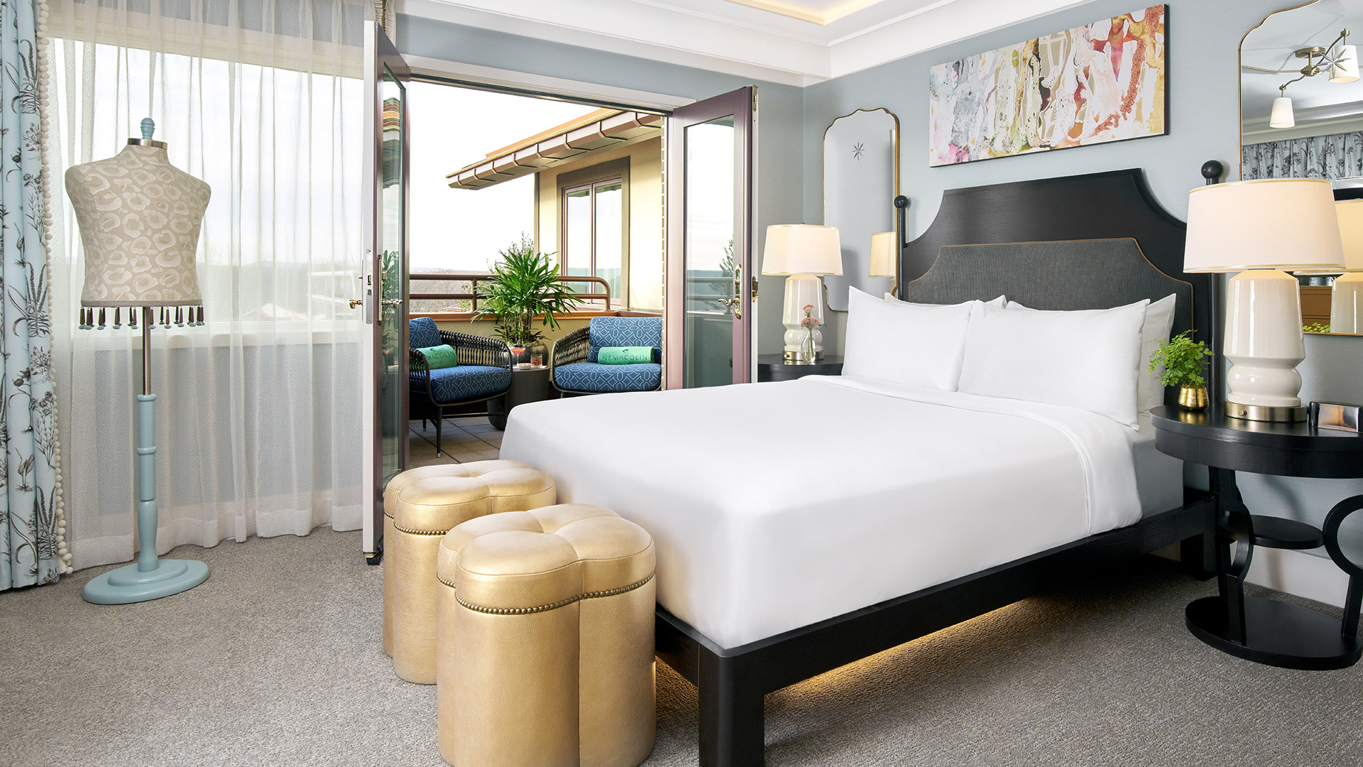 bedroom in a hotel